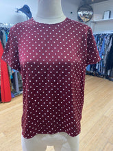 Load image into Gallery viewer, Contemporaine polka dot satin top S NWT
