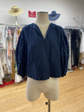 Load image into Gallery viewer, Banana Republic puff sleeve linen top XS

