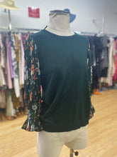 Load image into Gallery viewer, Adrianna Papell sheer sleeves knit top S
