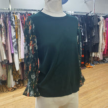 Load image into Gallery viewer, Adrianna Papell sheer sleeves knit top S
