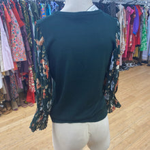 Load image into Gallery viewer, Adrianna Papell sheer sleeves knit top S
