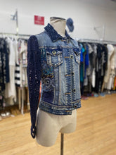 Load image into Gallery viewer, Desigual multi media denim jacket 36
