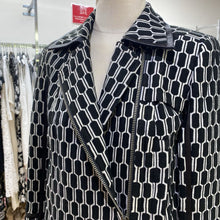 Load image into Gallery viewer, Diane Von Furstenburg leather trim knit jacket 4
