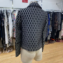 Load image into Gallery viewer, Diane Von Furstenburg leather trim knit jacket 4
