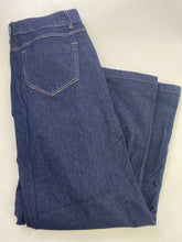 Load image into Gallery viewer, Melanie Lyne dark wash wide leg jeans 12
