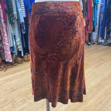 Load image into Gallery viewer, Banana Republic vintage silk/velour skirt 4
