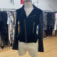 Load image into Gallery viewer, Tahari velvet/knit moto jacket 4
