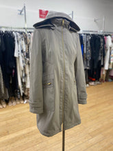 Load image into Gallery viewer, Via Spiga pleather trim coat M
