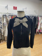 Load image into Gallery viewer, Kate Spade beaded bow wool cardi S
