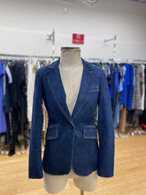 Load image into Gallery viewer, Gap dark wash denim blazer 2

