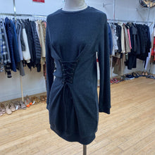 Load image into Gallery viewer, Wayf sweater dress with corset style lacing detail S
