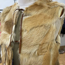 Load image into Gallery viewer, Vintage reversible fur/wool vest M *as is, missing a tie
