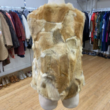 Load image into Gallery viewer, Vintage reversible fur/wool vest M *as is, missing a tie

