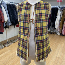Load image into Gallery viewer, Vintage reversible fur/wool vest M *as is, missing a tie
