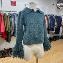 Load image into Gallery viewer, Zara fringe sleeve cardi S
