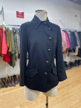 Load image into Gallery viewer, Black blazer with brown buttons
