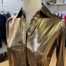 Load image into Gallery viewer, Anthropologie lamé top XXS
