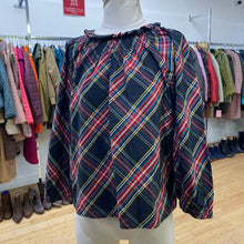 Load image into Gallery viewer, J Crew (outlet) plaid top M
