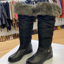 Load image into Gallery viewer, Michael Kors leather/quilted tall boots 7.5
