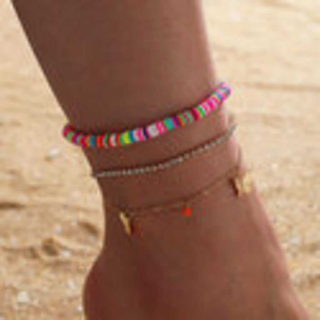 Butterfly 3 Layer Tassel Anklet