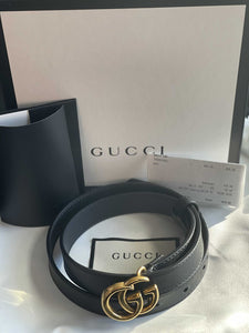 Gucci Marmont thin leather belt 75