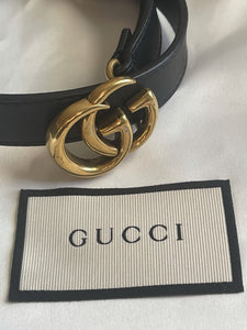 Gucci Marmont thin leather belt 75