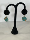 Blue Circle Earrings