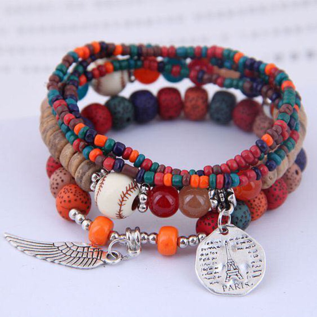 Bohemian style multi-layer bracelet