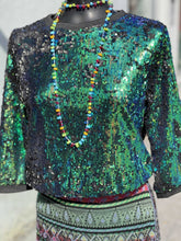Load image into Gallery viewer, Tobi Sequin 3/4 sleeve top S
