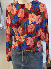 Load image into Gallery viewer, Zara floral,banded waist top S
