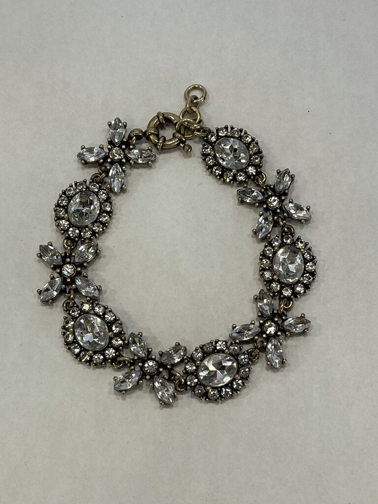 rhinestones/Silver Bracelet