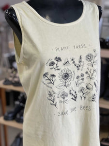 Comfort Colors Plant These Save The Bees Sleeveless Top S
