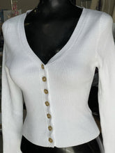 Load image into Gallery viewer, Ten Sixty Sherman Ribbed Cropped Cardigan S

