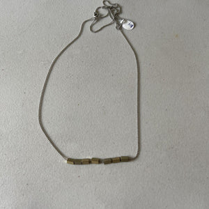 Gold colored Triangular Shaped long necklace