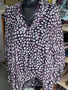 Diane Von Furstenburg Sheer Top Long Sleeve 8