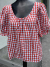 J Crew gingham top S