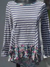 Load image into Gallery viewer, Anthropologie striped/floral Top Long Sleeve S
