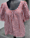 J Crew Gingham Top S