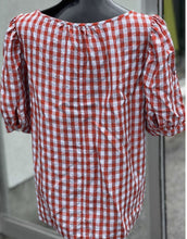Load image into Gallery viewer, J Crew Gingham Top S
