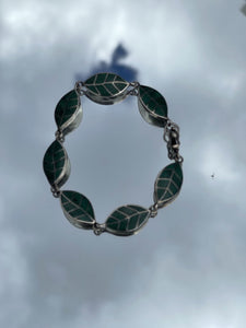 .925 Silver Leaf Bracelet