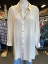 Eileen Fisher silk button up L