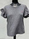 for the republic Heart Embroidered Top S