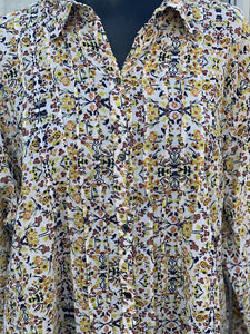 Eddie Beauer Button Up floral Top XXL