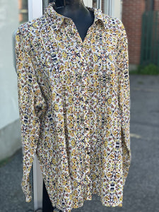 Eddie Beauer Button Up floral Top XXL