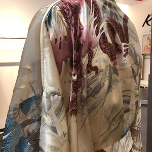 Japanese silk robe O/S