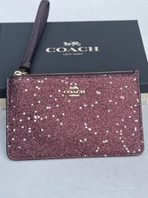 Load image into Gallery viewer, Coach Heart Glitter Small Wristlet
