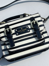 Load image into Gallery viewer, Kate Spade Striped Handbag 6.2 Inches long x 1 Inch Wide x 5.5 inches tall
