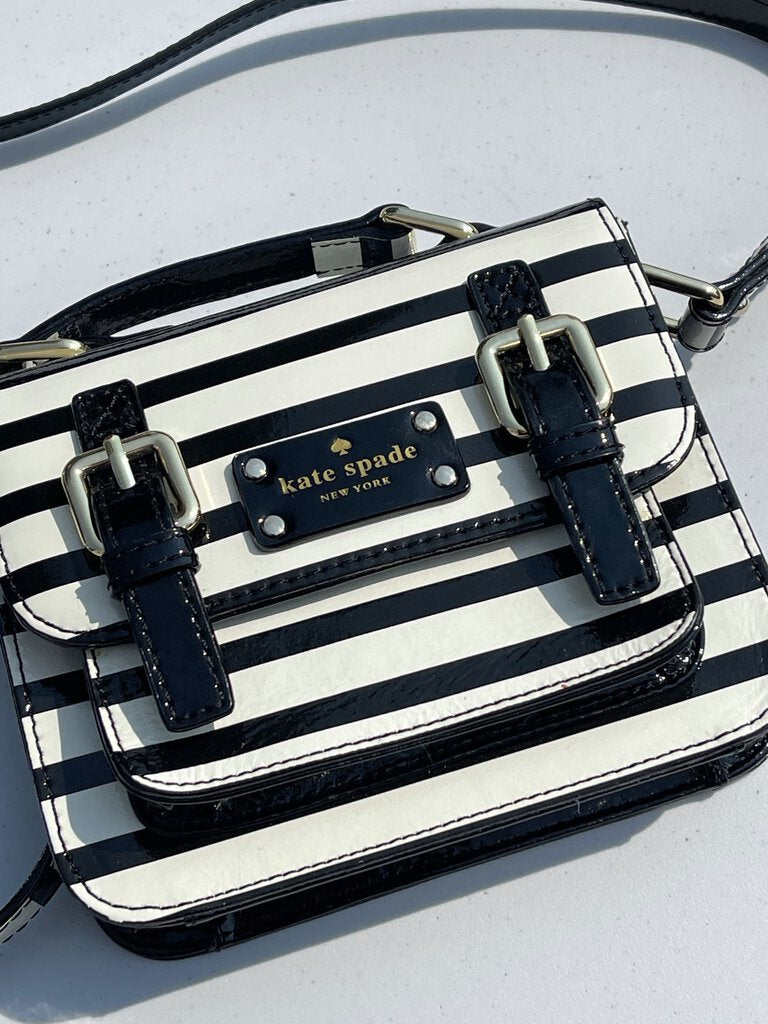 Kate Spade Striped Handbag 6.2 Inches long x 1 Inch Wide x 5.5 inches tall