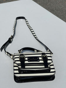 Kate Spade Striped Handbag 6.2 Inches long x 1 Inch Wide x 5.5 inches tall