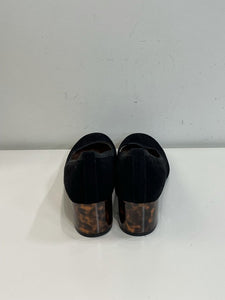 Vionic suede shoes w tortoiseshell heels 8.5